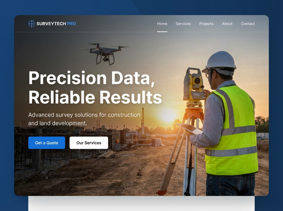 Build Your Professional Survey Technician Website Today website preview