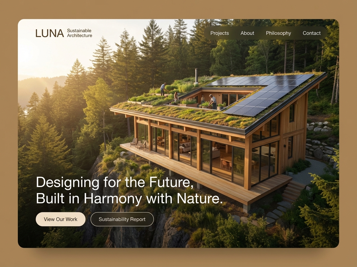 Build a Stunning Portfolio for Your Sustainable Architectural Practice website preview