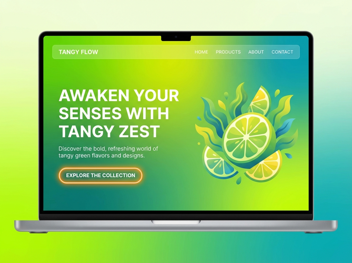 Unleash Your Creativity with Tangy Green website preview