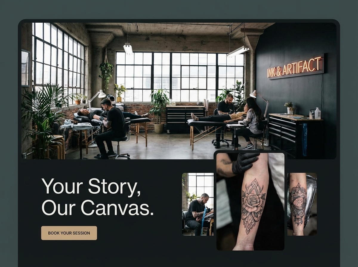 Build Your Stunning Online <span class='gradient-text'>Tattoo Shop</span> website preview