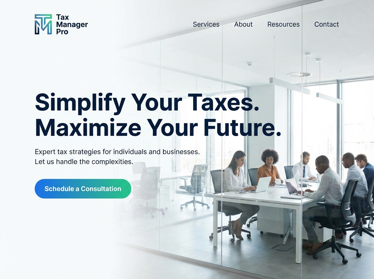 Build Your Professional Tax Manager Website website preview