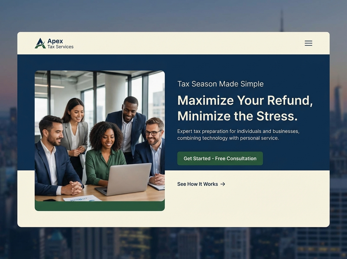 Build Your Professional Tax Preparer Website website preview