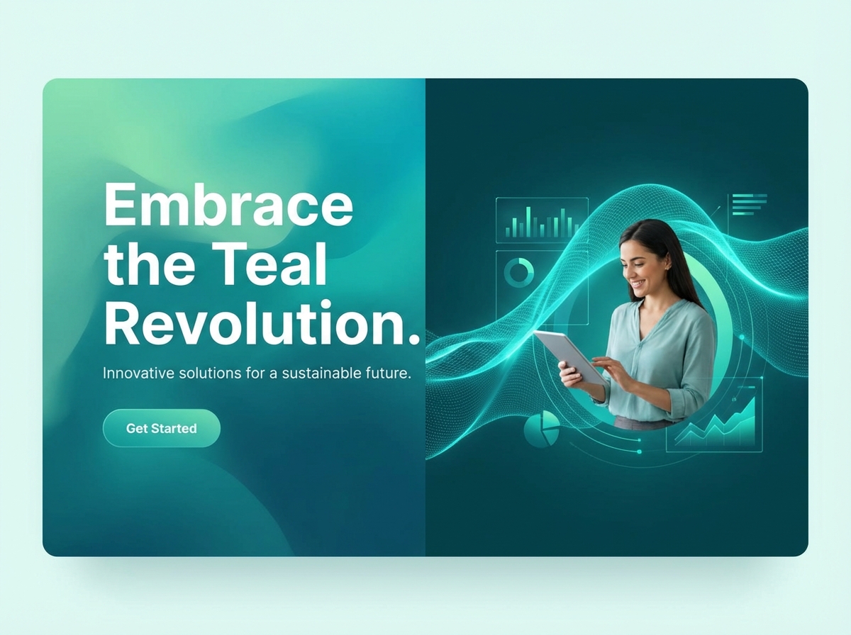 Build a Website That Highlights Your Unique Teal Color Aesthetic website preview