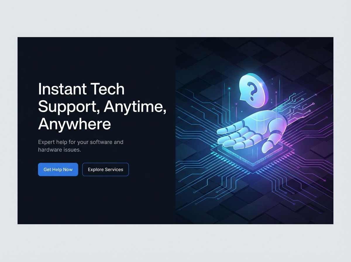Build Your Professional Technical Support Website Today website preview