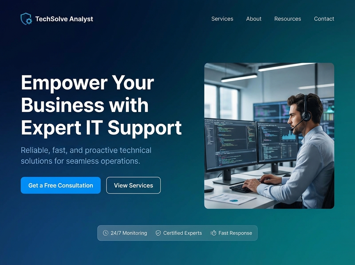 Build Your Professional Technical Support Analyst Portfolio website preview