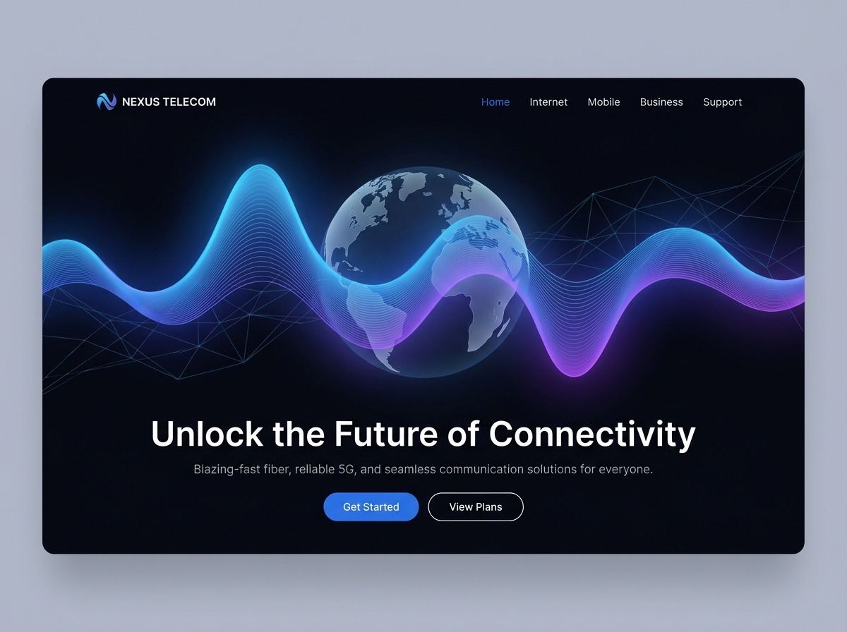 Launch Your High-Performance, Secure Telecom Website website preview