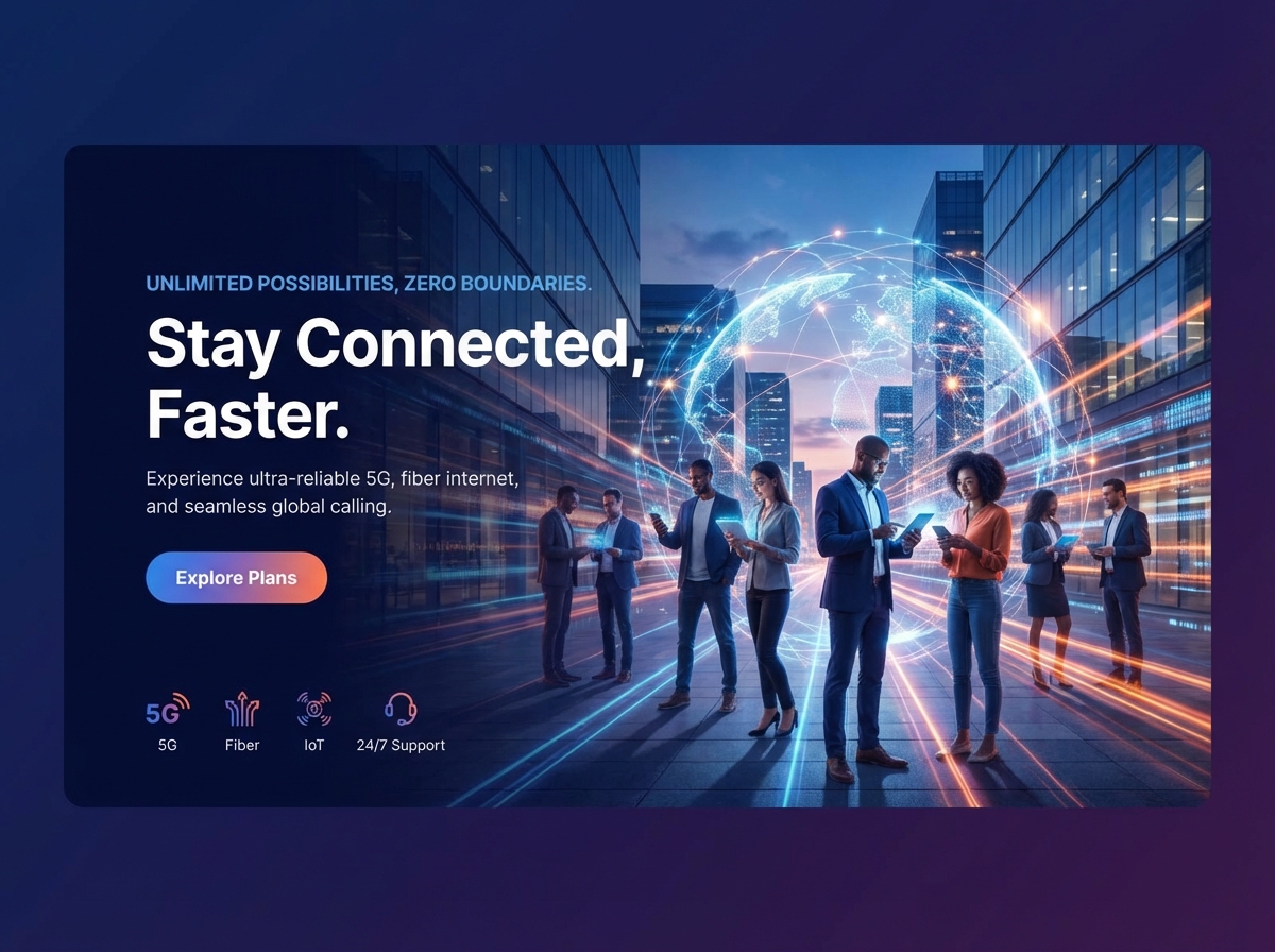Streamline Your Services with the Ultimate Telecom Website Builder website preview