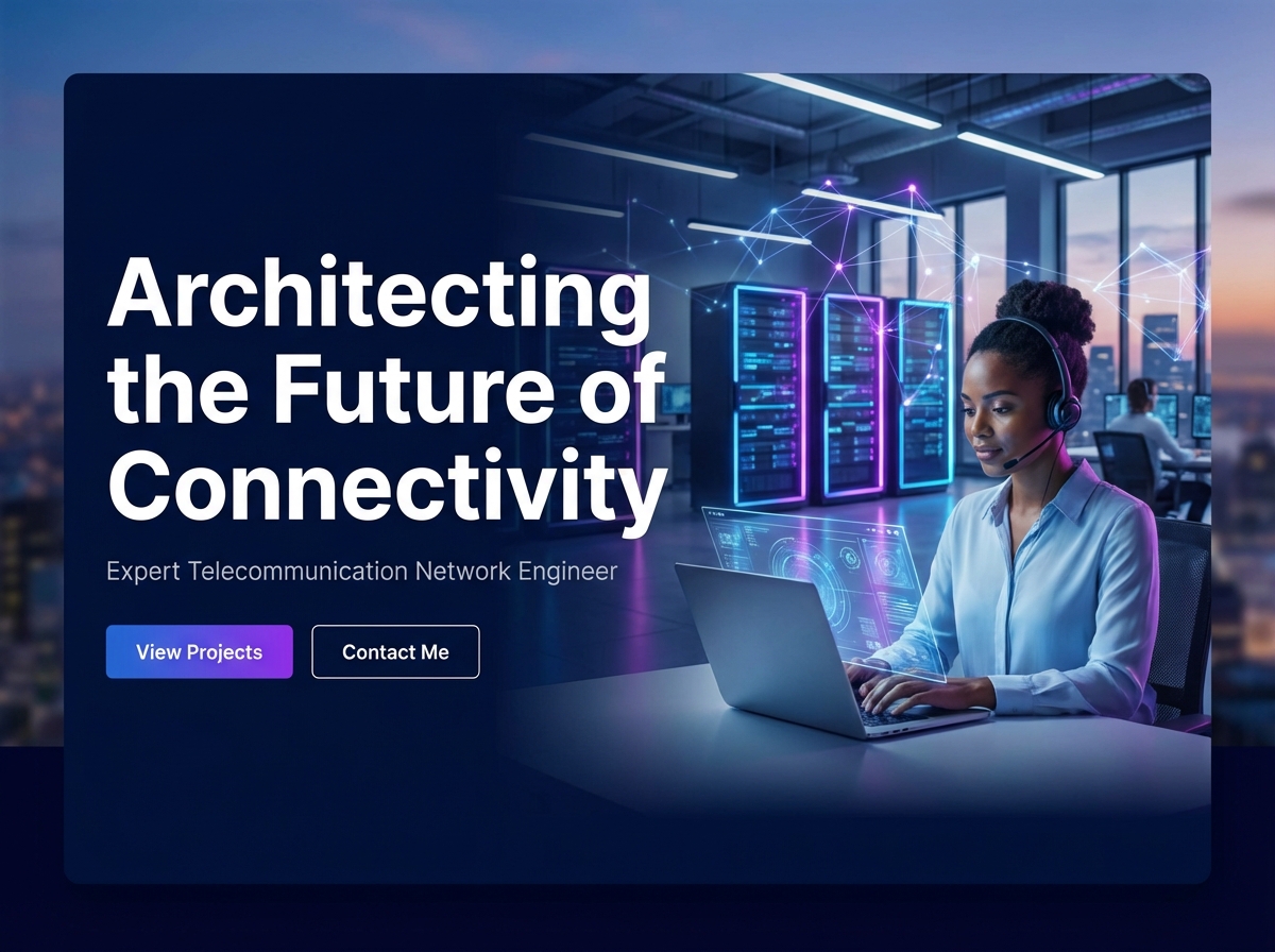 Build Your Professional Telecommunication Network Engineer Portfolio website preview