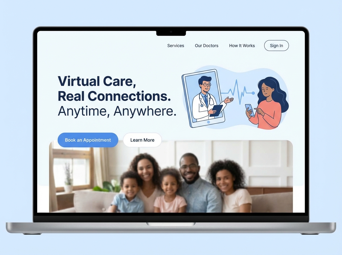 Launch Your Secure, Seamless Telehealth Website website preview