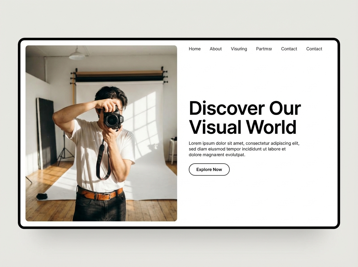 Showcase Your Vision with Engaging Text and Photos website preview