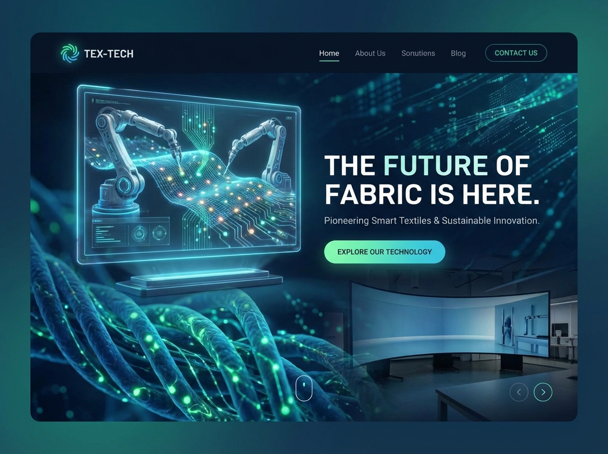 Build Cutting-Edge Websites for Your Innovations in Textile Technology website preview