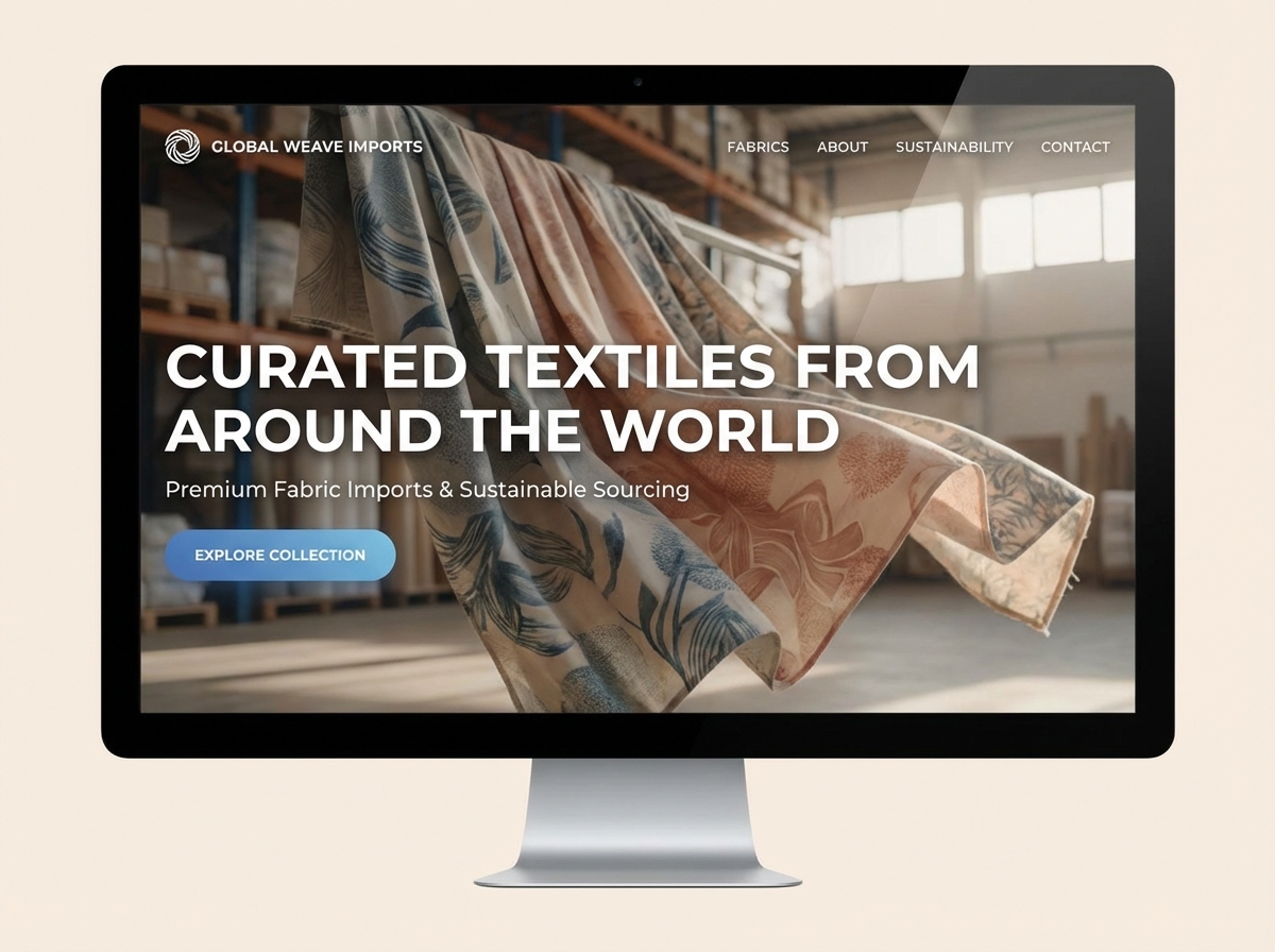 Streamline Your Textiles Import Business website preview