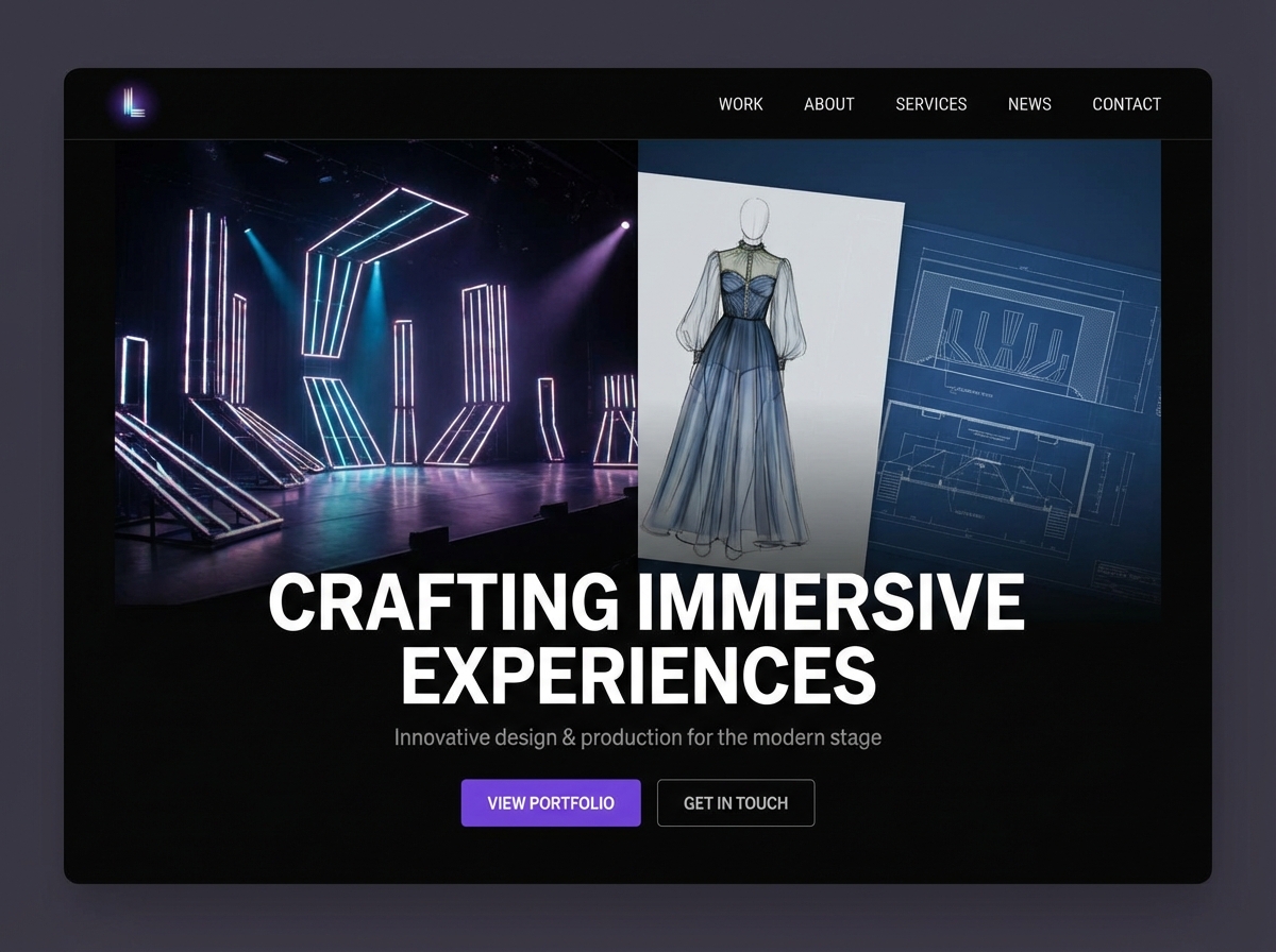 Build Your Dynamic Theatrical Design & Production Portfolio website preview