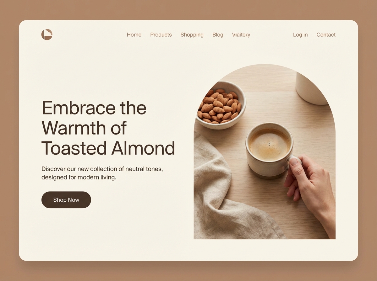 Unleash Creativity with the Toasted Almond Color Palette website preview