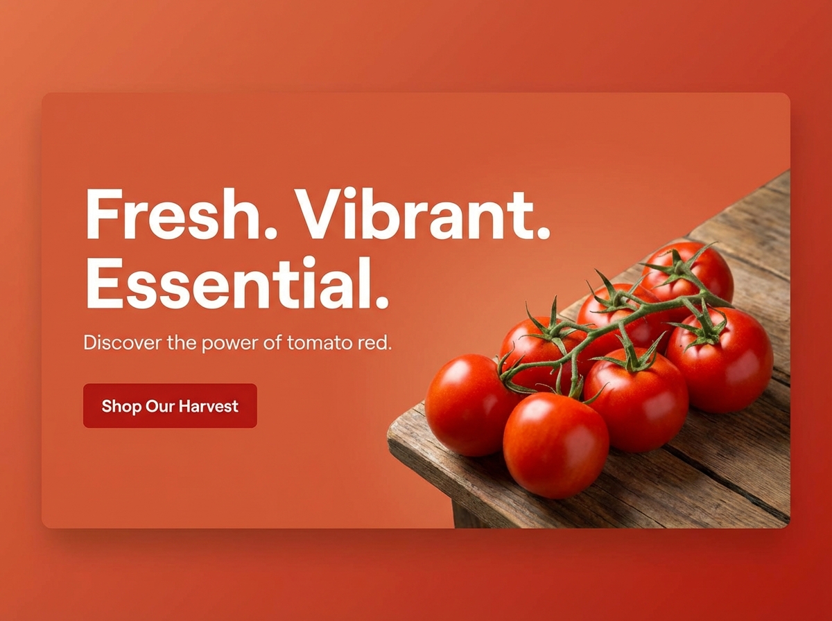 Unleash Your Vision with the Perfect Tomato Red Color website preview