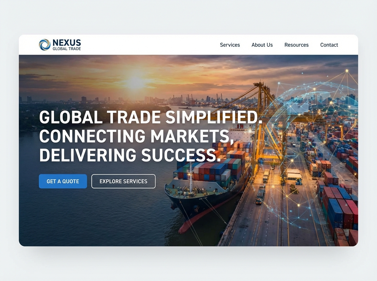Boost Your Global Reach with a Powerful Trade & Export Website website preview