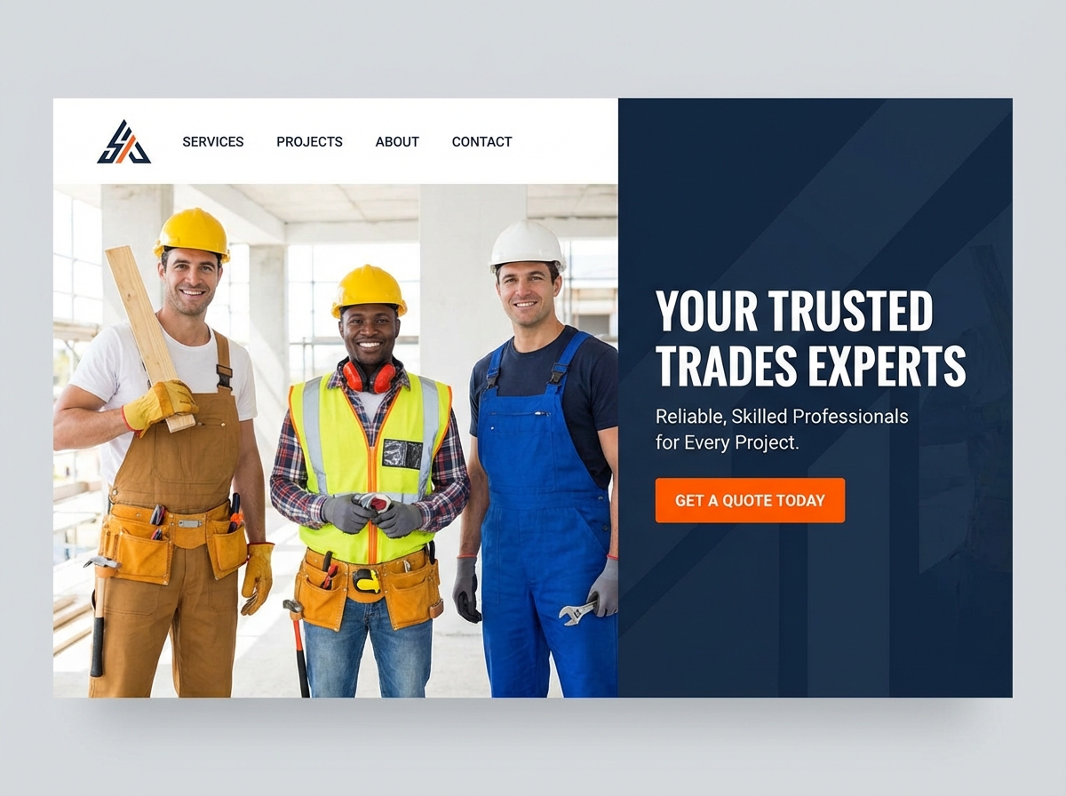 Build Your Professional Trades Website with Grigora website preview