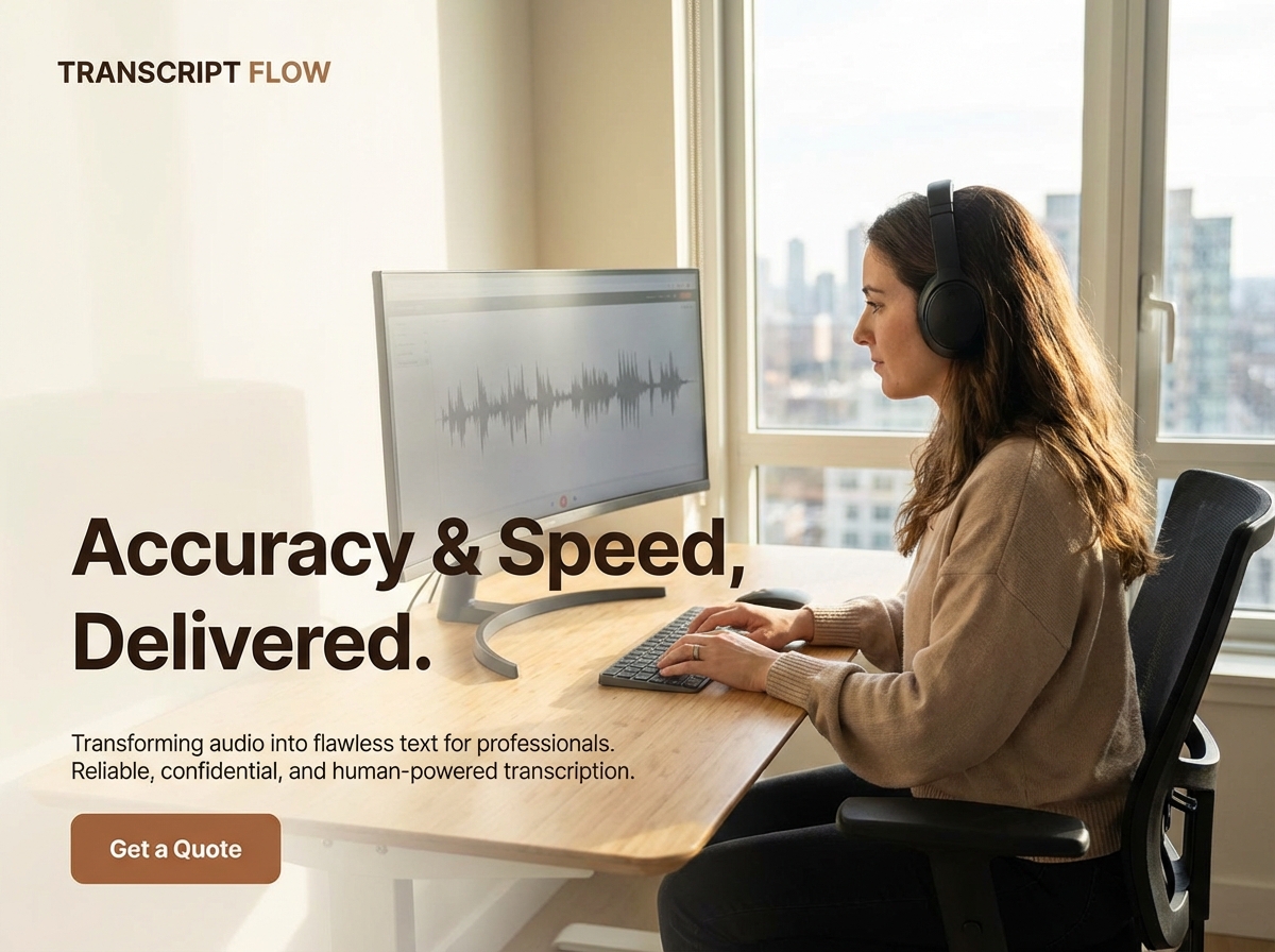 Build a Professional Transcriptionist Website Effortlessly website preview