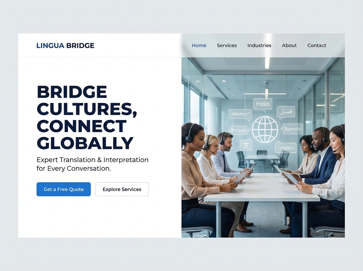 Build a Professional Website for Your Translation and Interpretation Services website preview