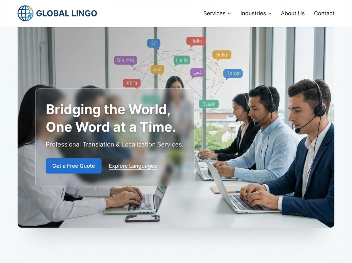 Build a Professional Website for Your Translation Services website preview