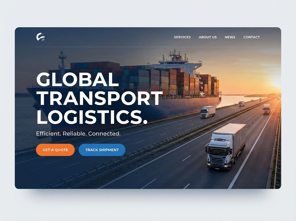 Build Your Dynamic Transport Logistics Website Today website preview