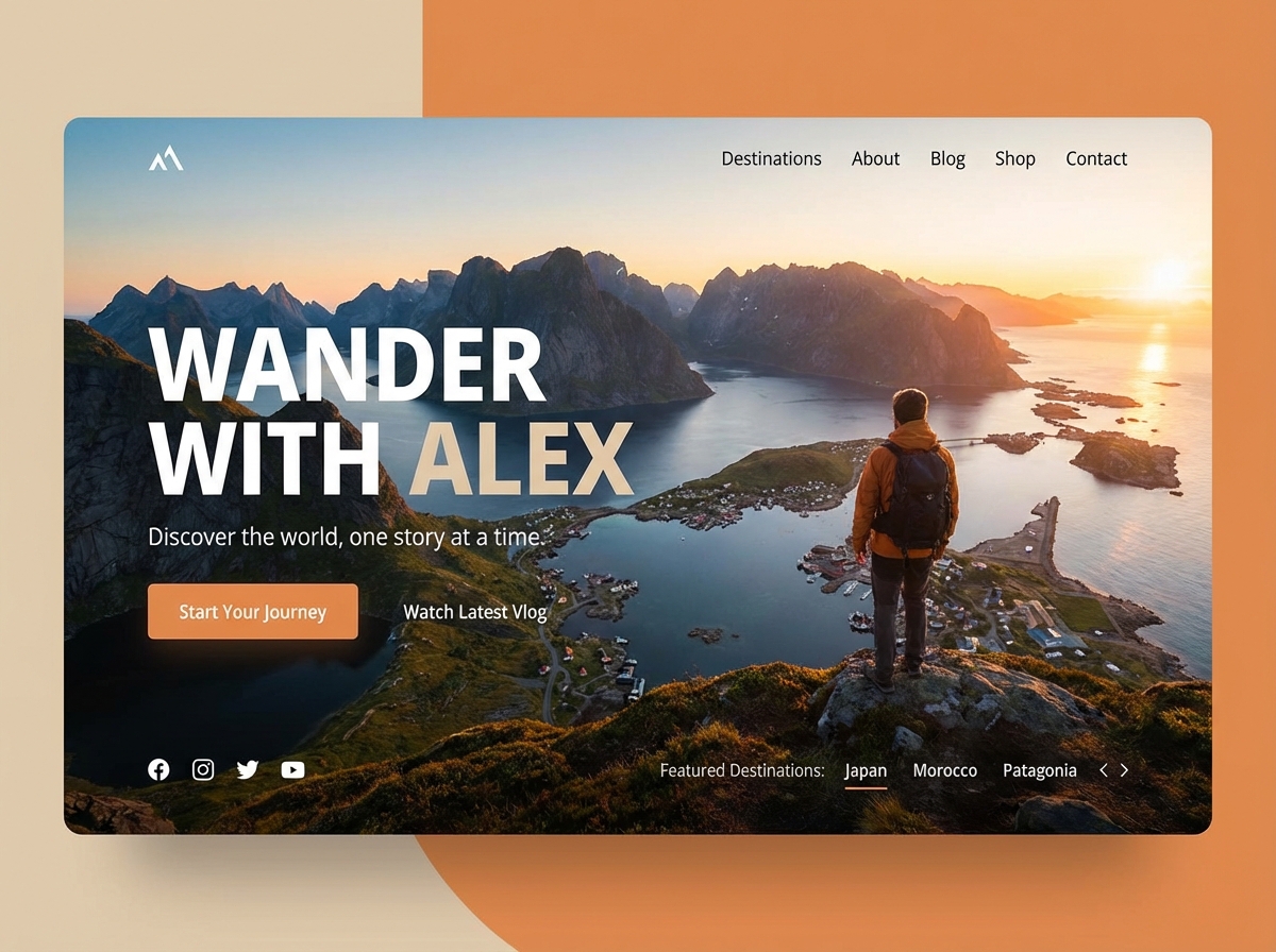 Launch Your Dream Travel Blog with Grigora website preview
