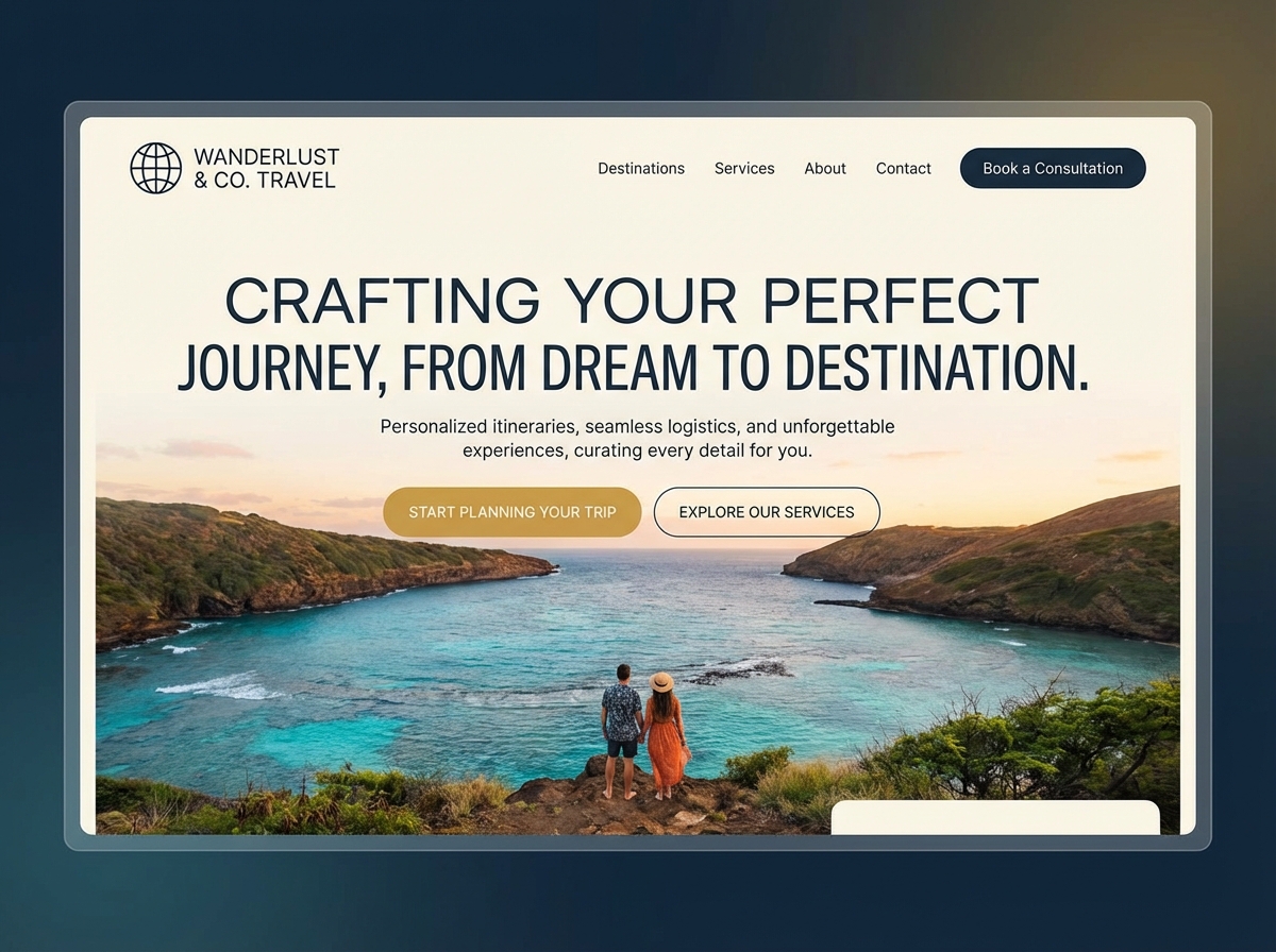 Create Your Stunning Travel Coordinator Website Today website preview