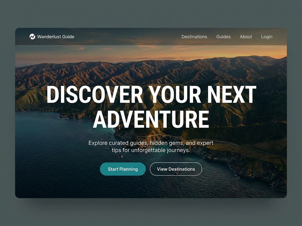 Build Your Ultimate Travel Guide Website website preview