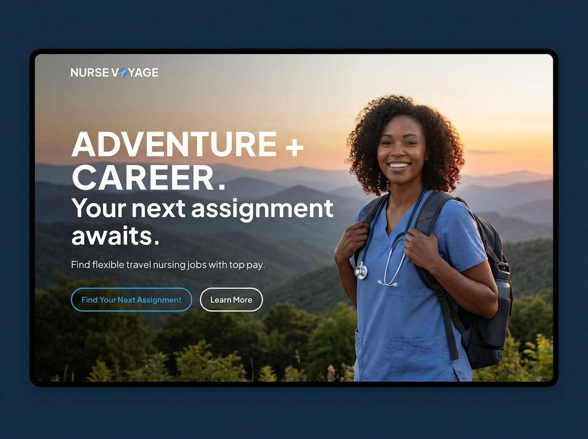 Create Your Professional Travel Nurse Portfolio Today website preview