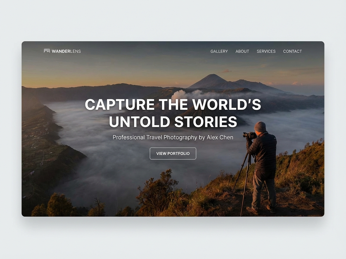 Build a Stunning Online Portfolio for Travel Photographers website preview