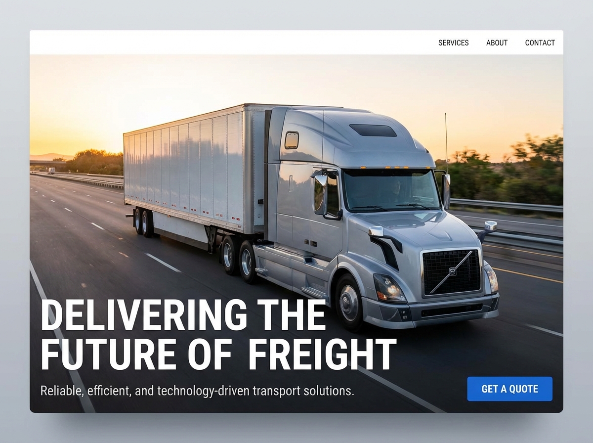 Build Your High-Performance Trucking Website website preview
