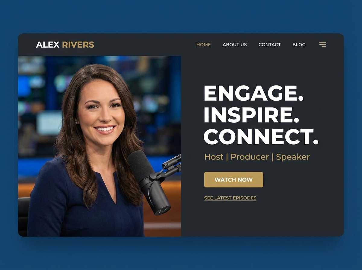 Build Your Professional TV Host Website website preview