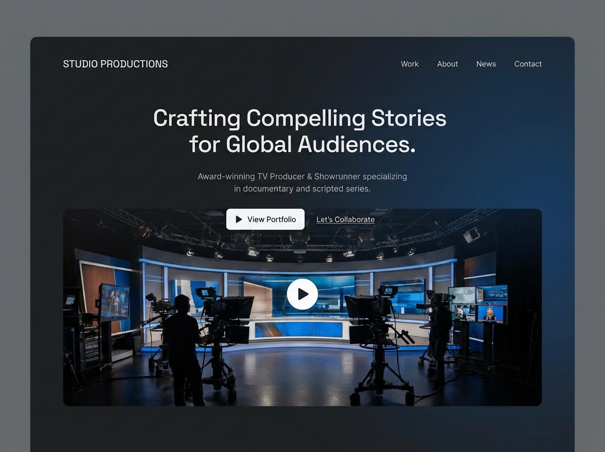 Build a Stunning Portfolio to Elevate Your Production Career website preview