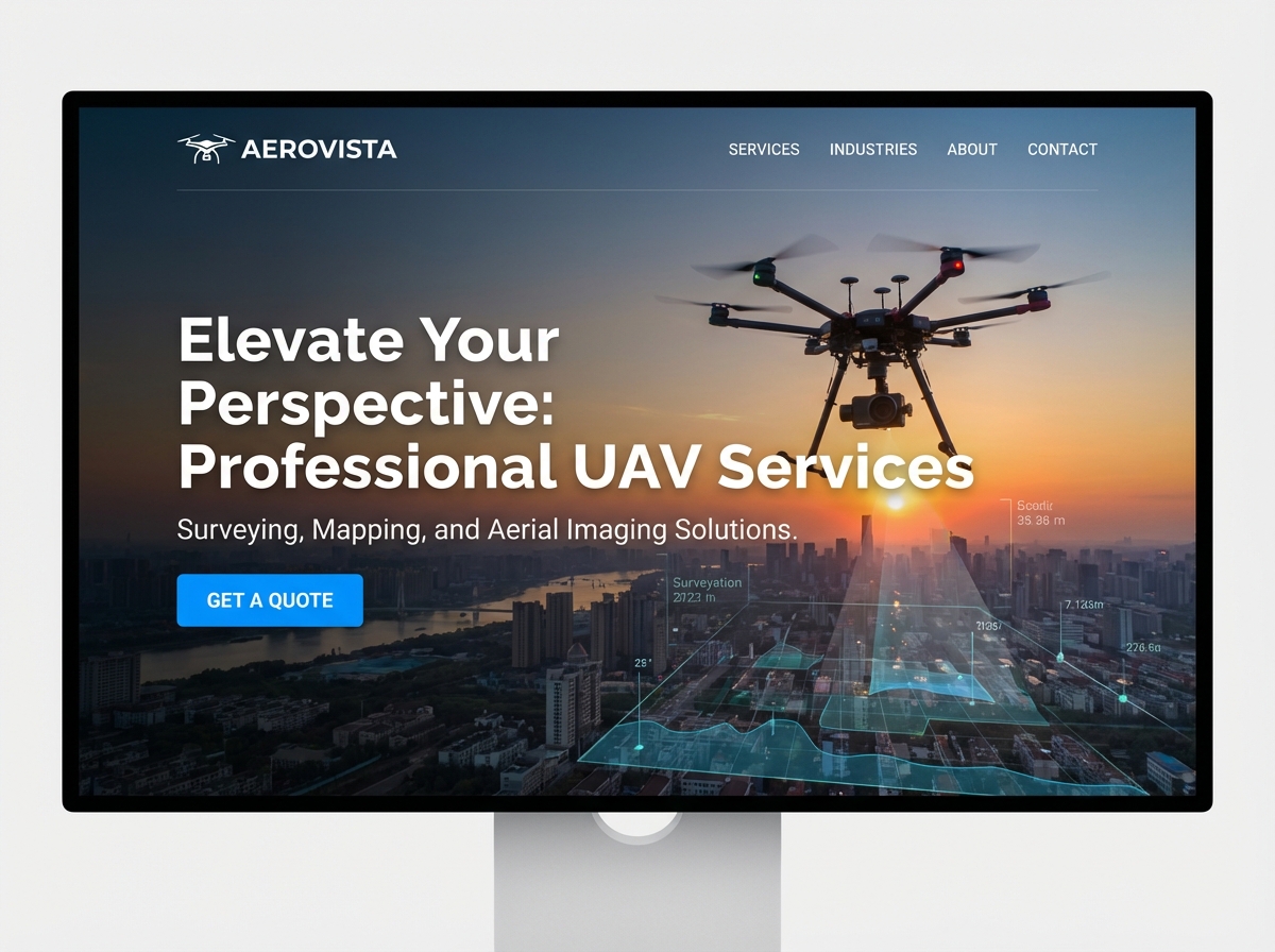 Build a High-Flying Website for Your UAV Services website preview