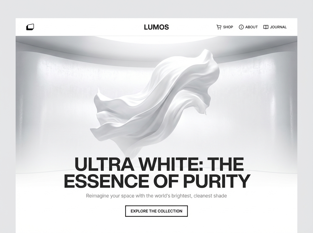 Build Brilliant Websites with Ultra White Color Palettes website preview