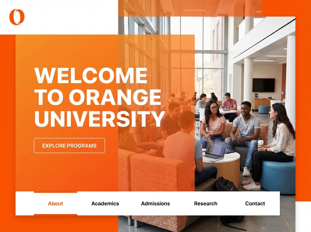 Build a Striking University Website with Our Vibrant Orange Theme website preview