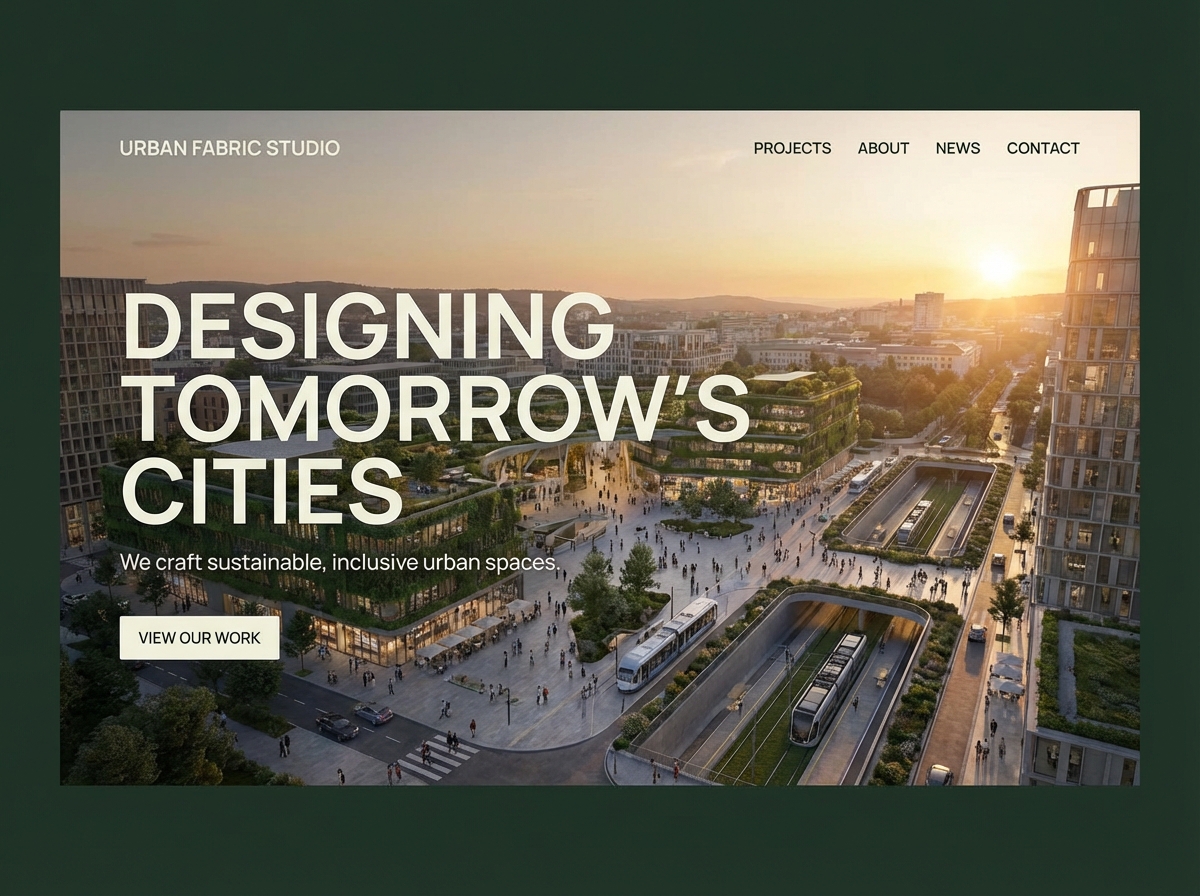 Build Your Professional Urban Design Portfolio Website website preview