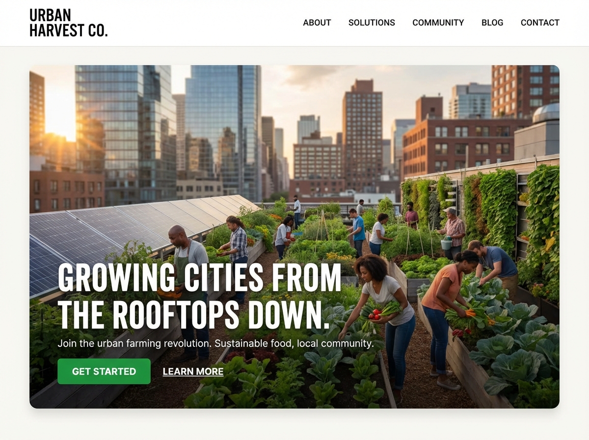 Grow Your Urban Farm Online with Grigora website preview