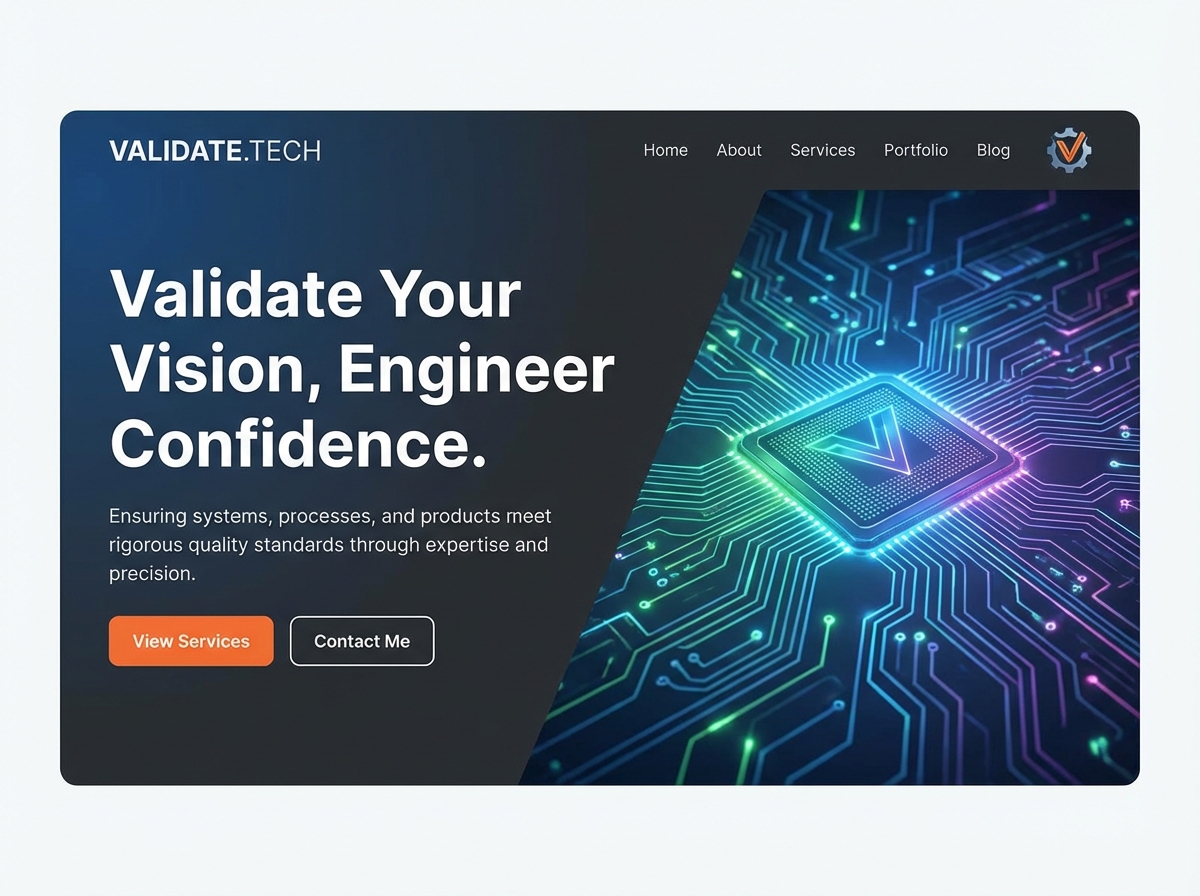 Build Your Professional Validation Engineer Portfolio website preview