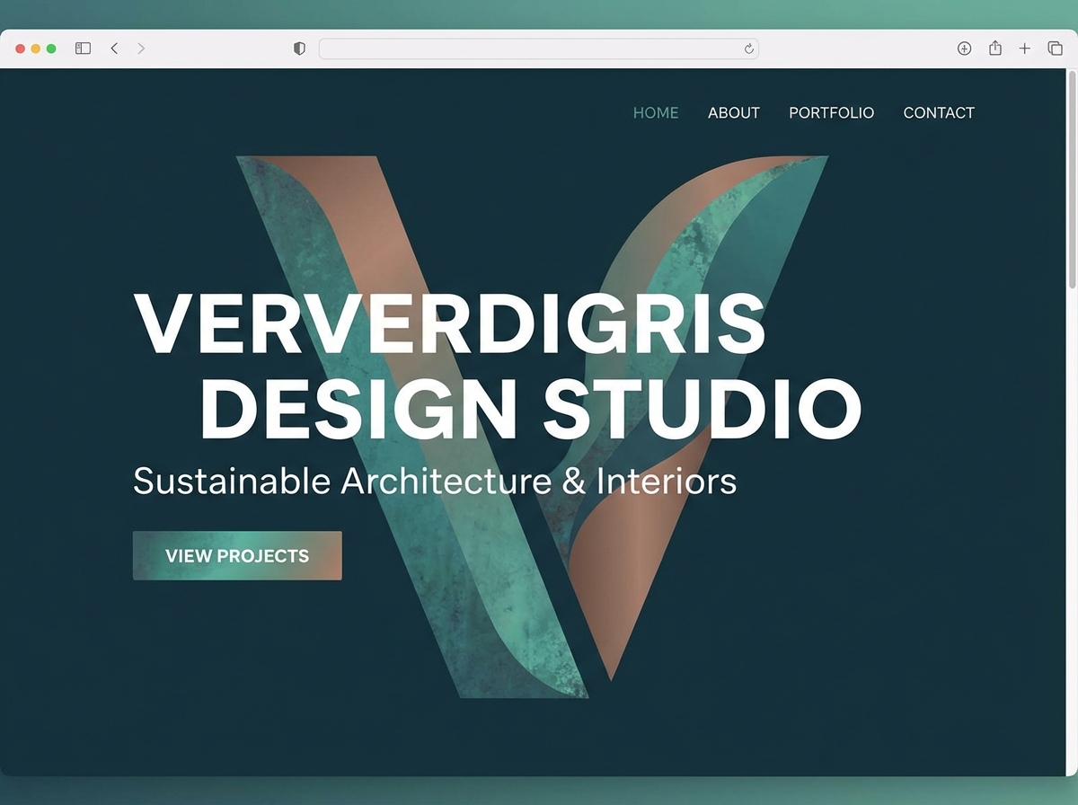 Build Your Vision with a Verdigris Color Website website preview