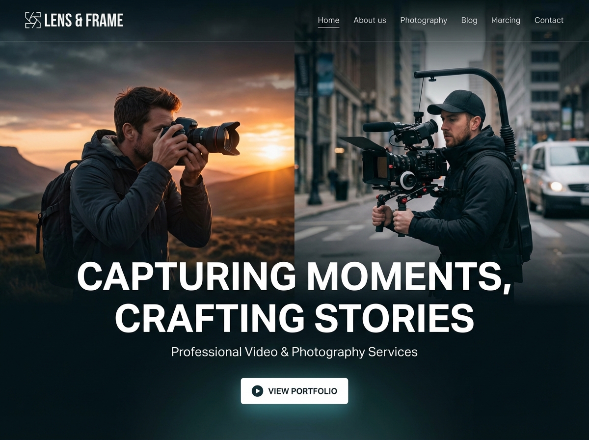 Build Your Stunning Video & Photography Portfolio website preview