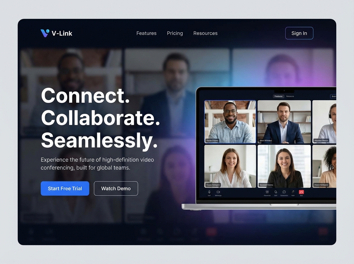 Build Dynamic Websites for Your Next Video Conferencing Platform website preview