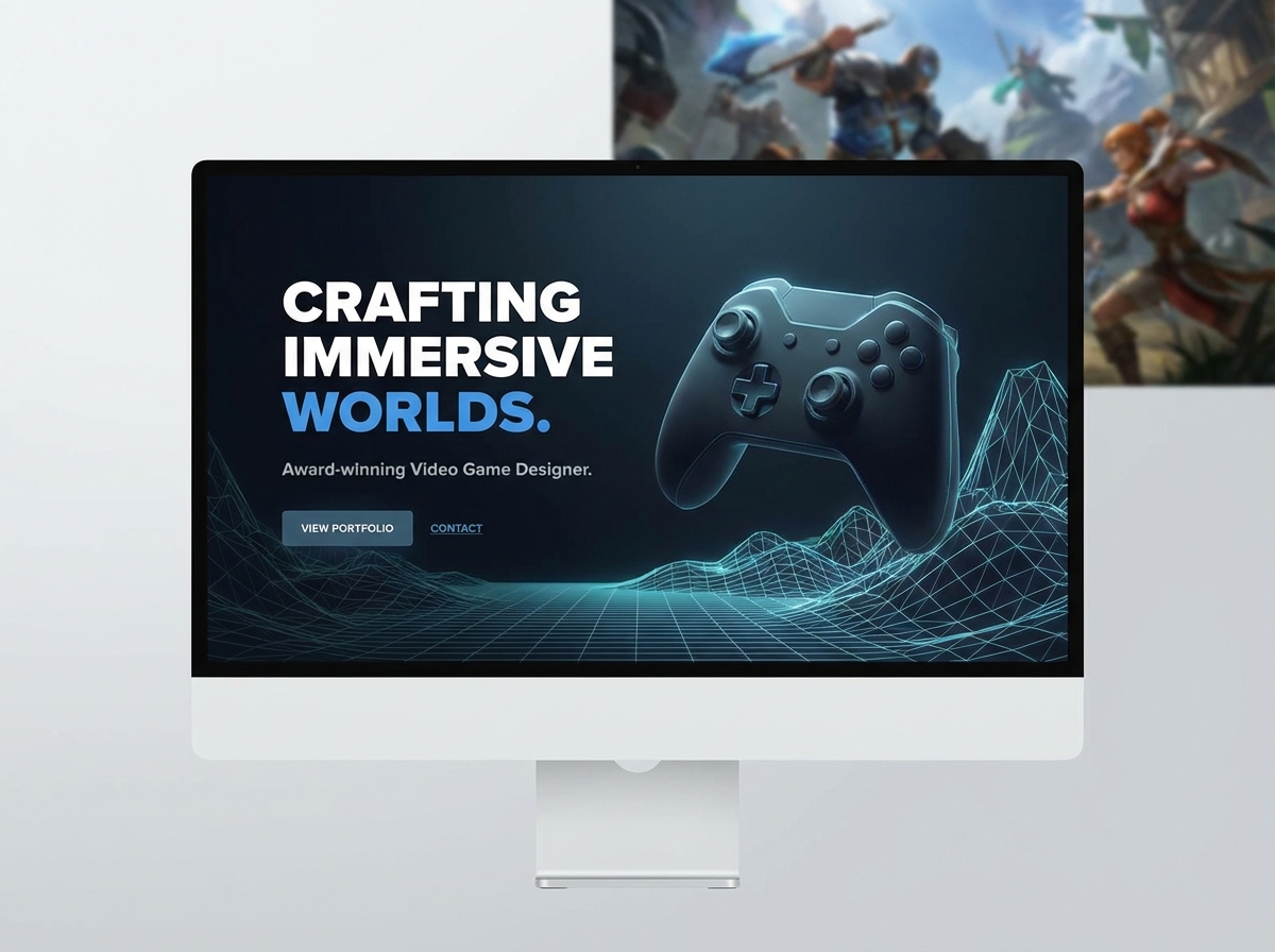 Build Your Professional Video Game Designer Portfolio website preview