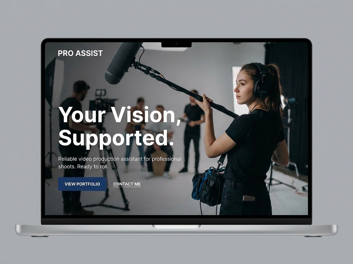 Build Your Dynamic Online Portfolio as a Video Production Assistant website preview