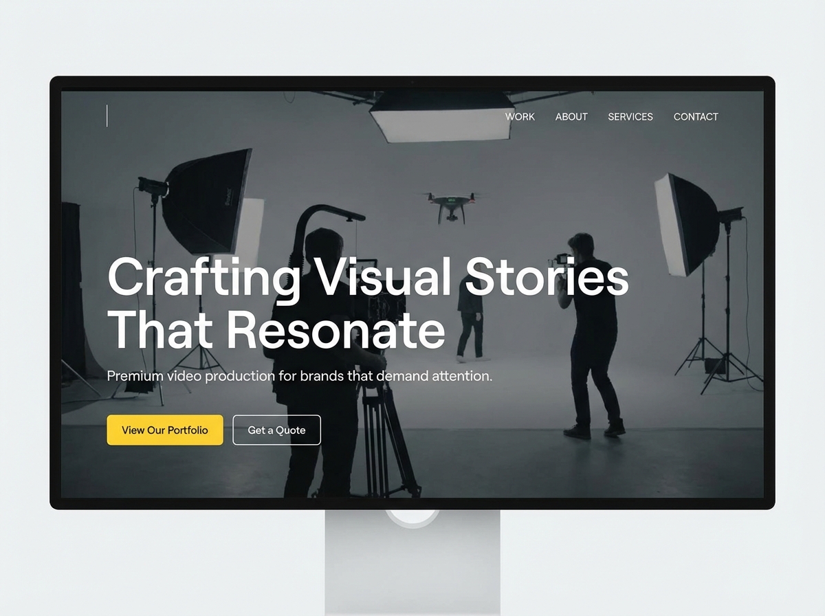 Build a stunning website for your video production company. website preview