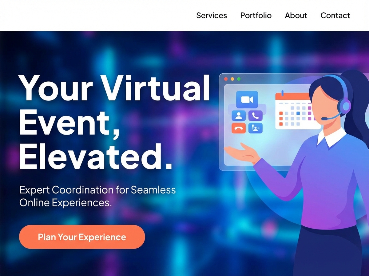 Build a Stunning Site for Your Virtual Event Coordinator Business website preview