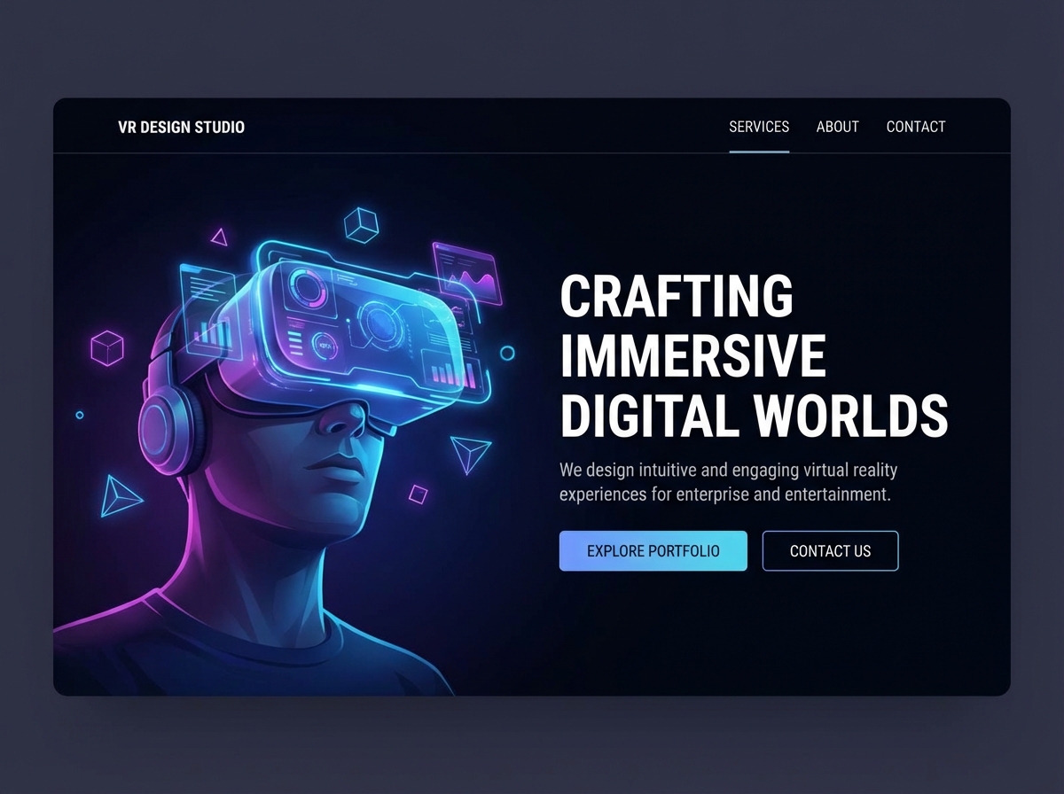 Build Your Immersive Portfolio: The #1 Website Builder for Virtual Reality Designers website preview