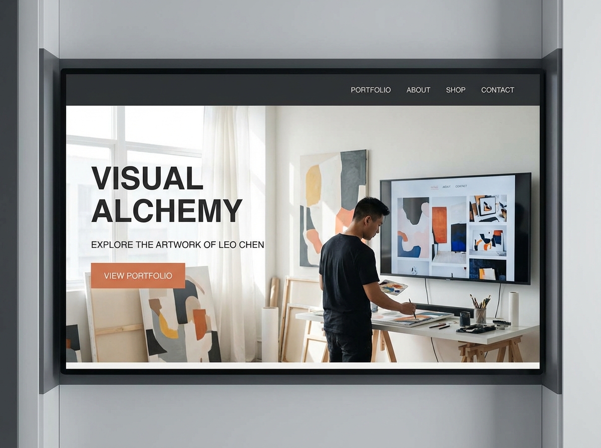 Build Your Striking Online Art Portfolio with Grigora website preview