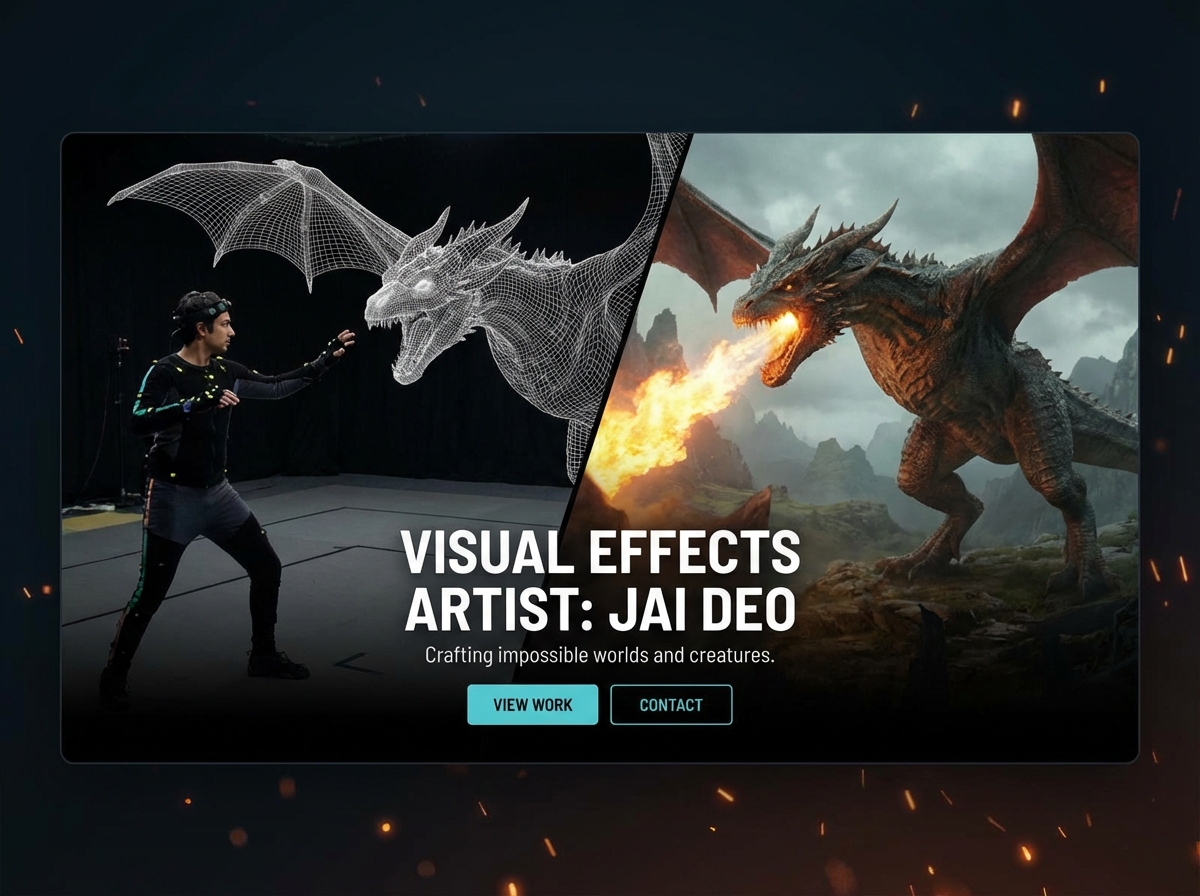 Build Your Stunning Visual Effects Artist Portfolio Today website preview