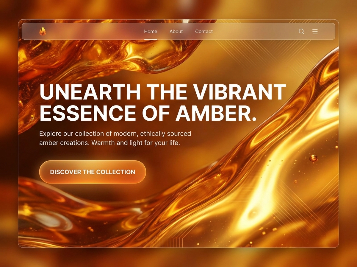 Unleash Your Creativity with a Vivid Amber Color Palette website preview